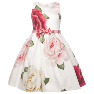 Monnalisa Vestido Otomán Rosas