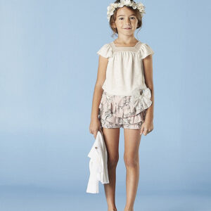 SHORT NANOS ROSA CON VOLANTES