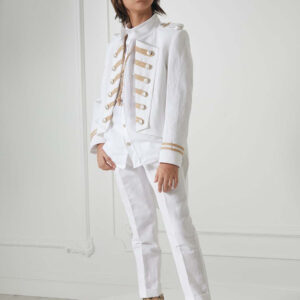 Traje chaqueta Hortensia Maeso levita blanco