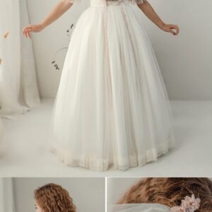 Traje comunión Marla V156 Beige tul
